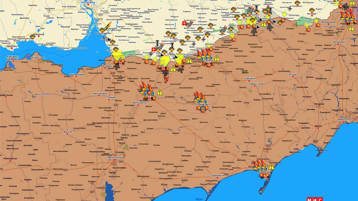 Запорізький напрямок (мапа обстрілів, оновлення)