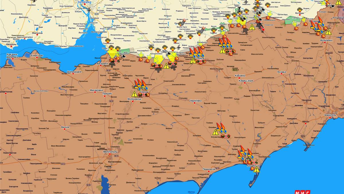 Запорізький напрямок (мапа обстрілів, оновлення)