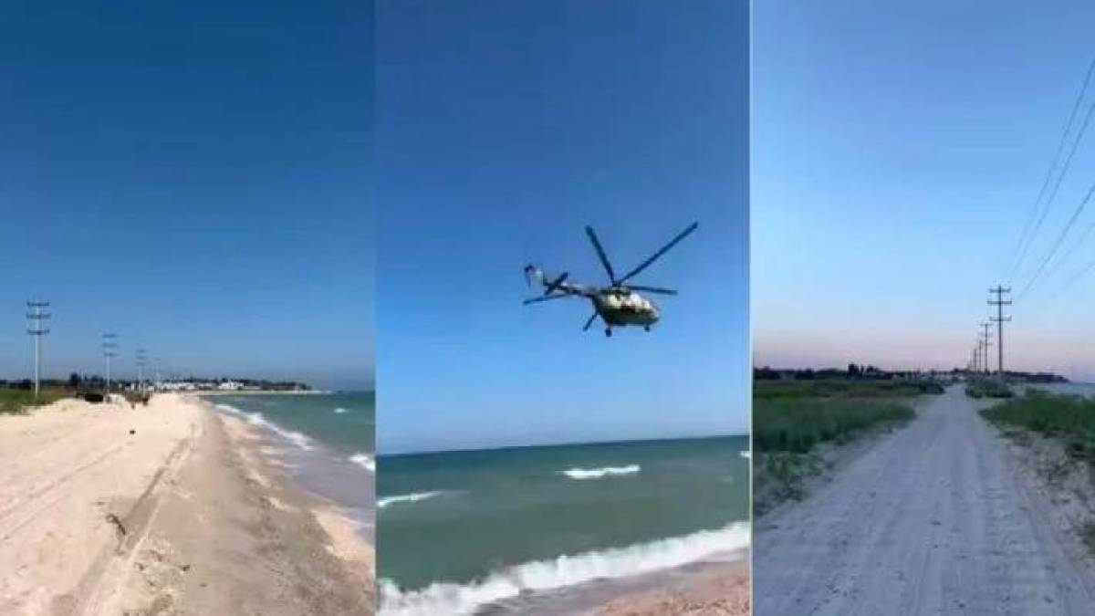 За відвідувачами пляжів на окупованих курортах Запорізької області стежать з гелікоптерів