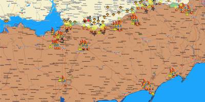 Запорожское направление (карта обстрелов, обновление)