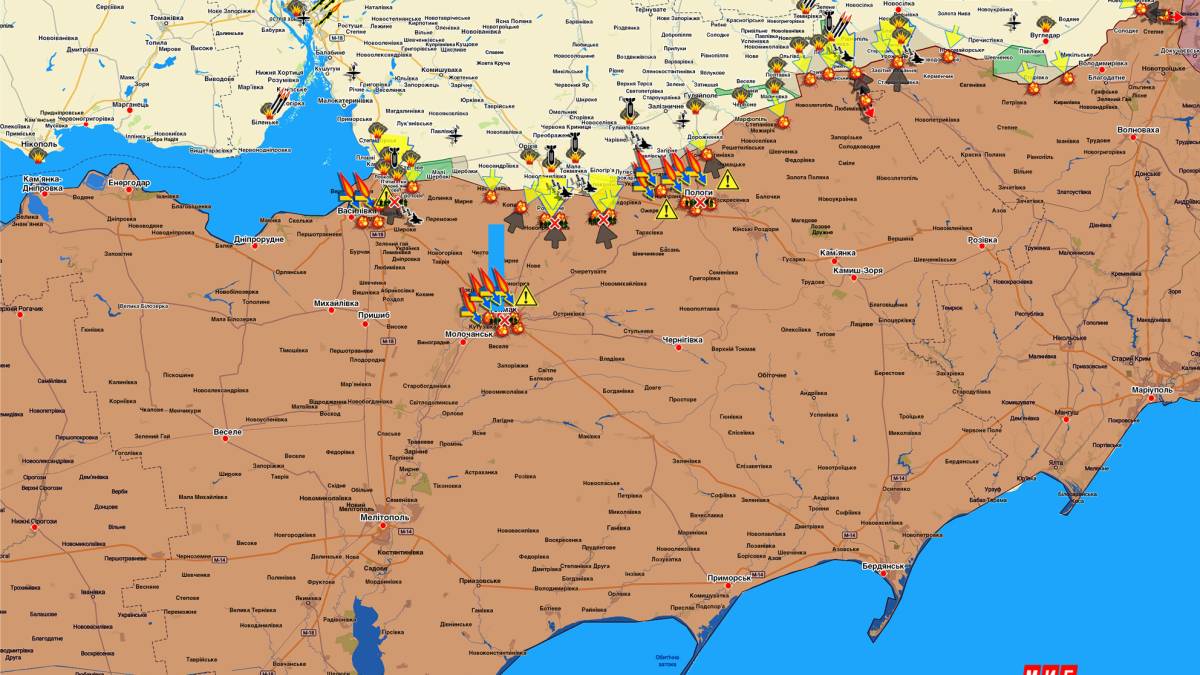 Запорізький напрямок (мапа обстрілів, оновлення)
