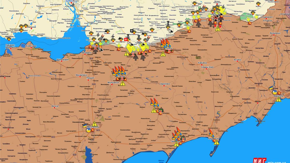 Запорізький напрямок (мапа обстрілів, оновлення)