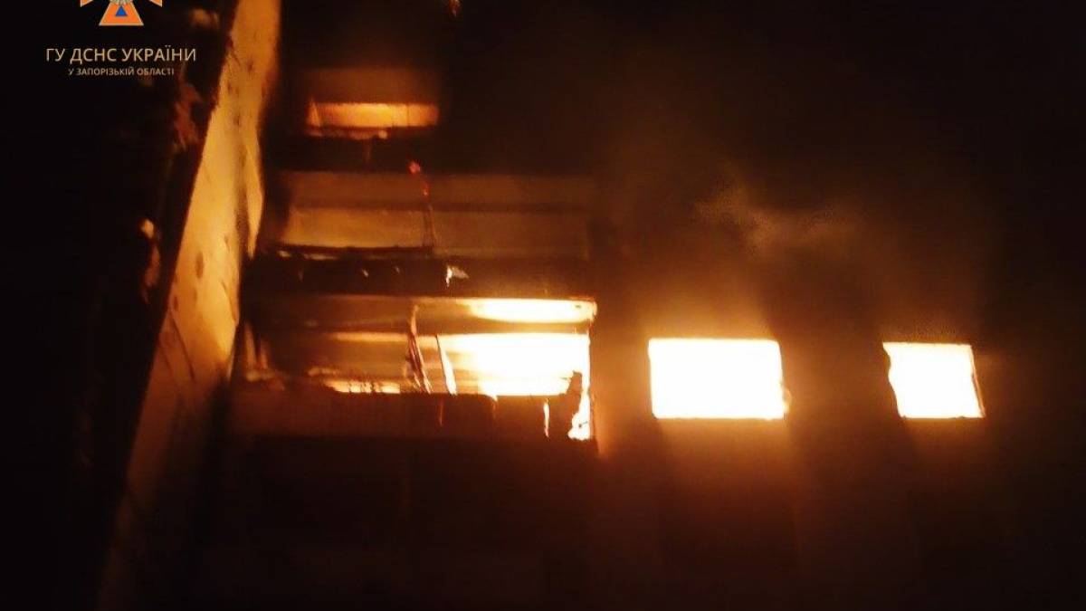 Ліквідація пожежі в дев’ятиповерховому житловому будинку в місті Оріхів