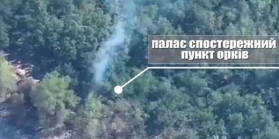 На Запорізькому напрямку бійці Сил оборони знищили за допомогою дрона ворожий пункт спостереження