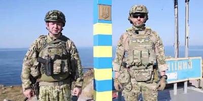 На острові Зміїний встановили прикордонний знак замість знищеного окупантами