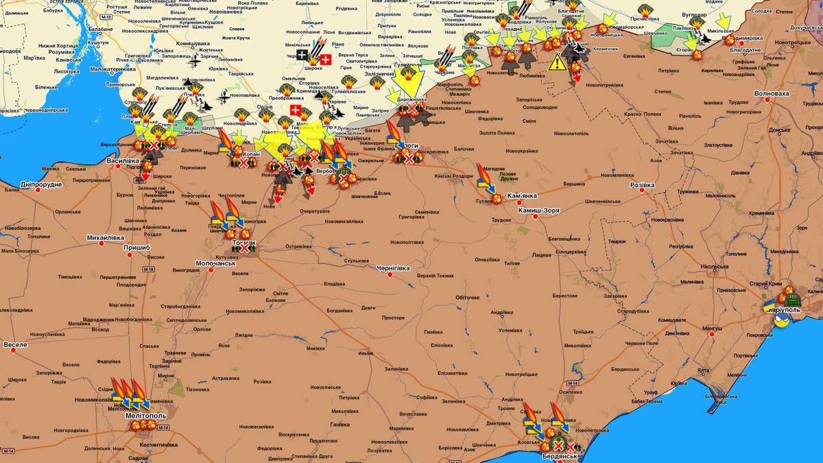 Запорізький напрямок (мапа обстрілів, оновлення)