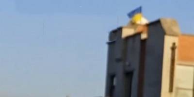 Над окупованим Бердянськом патріоти підняли український прапор