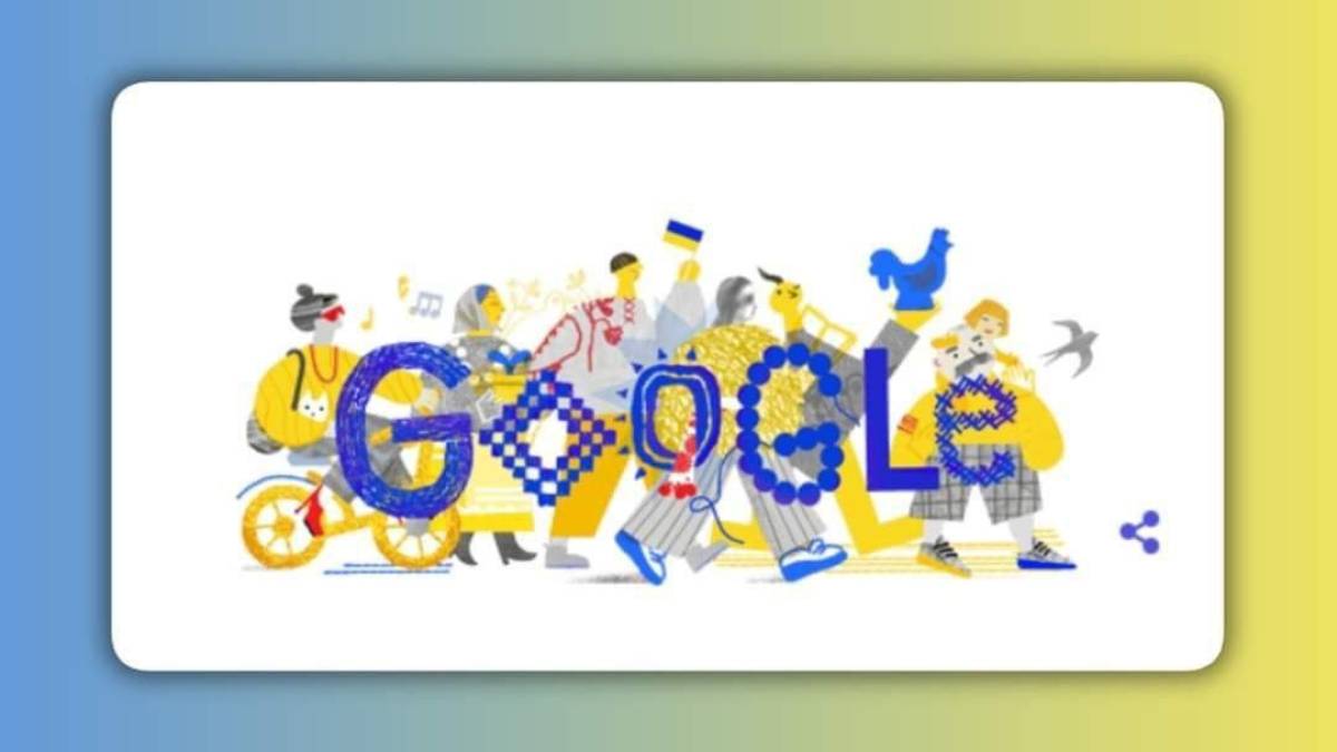 Компанія Google стильно привітала Україну із Днем Незалежності