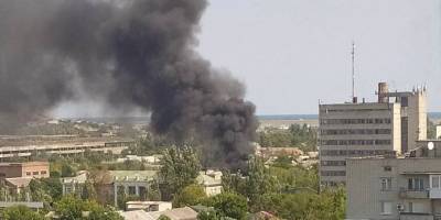 У Бердянську — велика пожежа: горить техніка окупантів