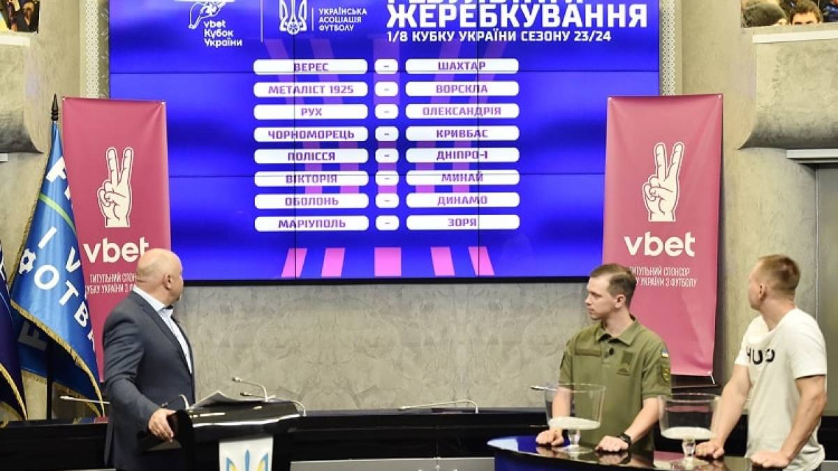 Визначилися пари 1/8 фіналу розіграшу Кубка України з футболу