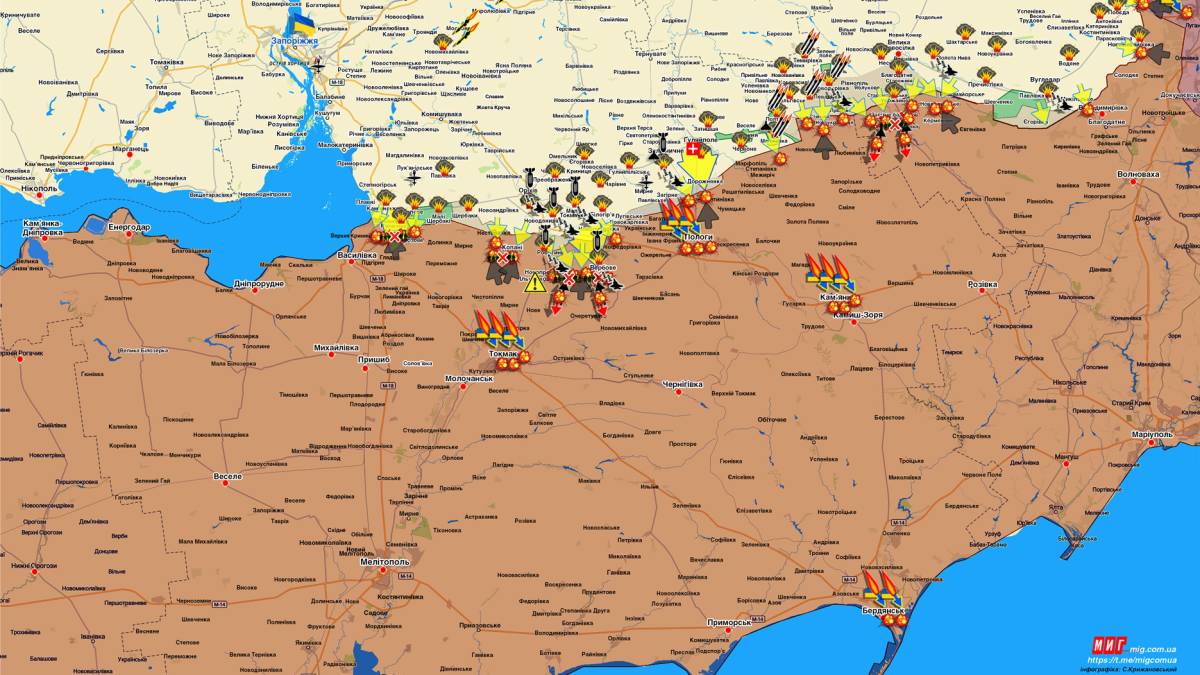 Запорізький напрямок (мапа обстрілів, оновлення)