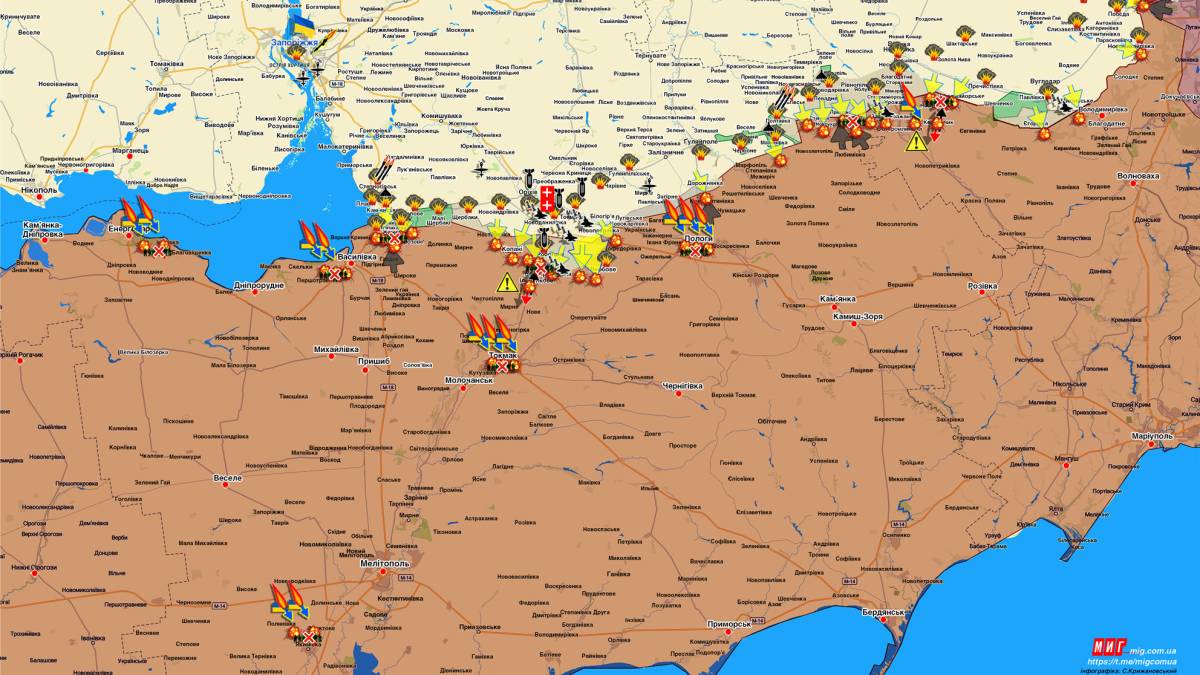 Запорізький напрямок (мапа обстрілів, оновлення)