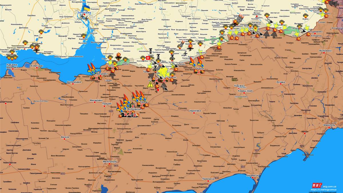 Запорізький напрямок (мапа обстрілів, оновлення)