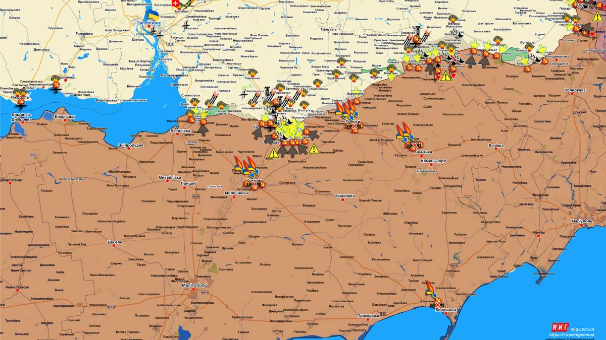 Запорізький напрямок (мапа обстрілів, оновлення)