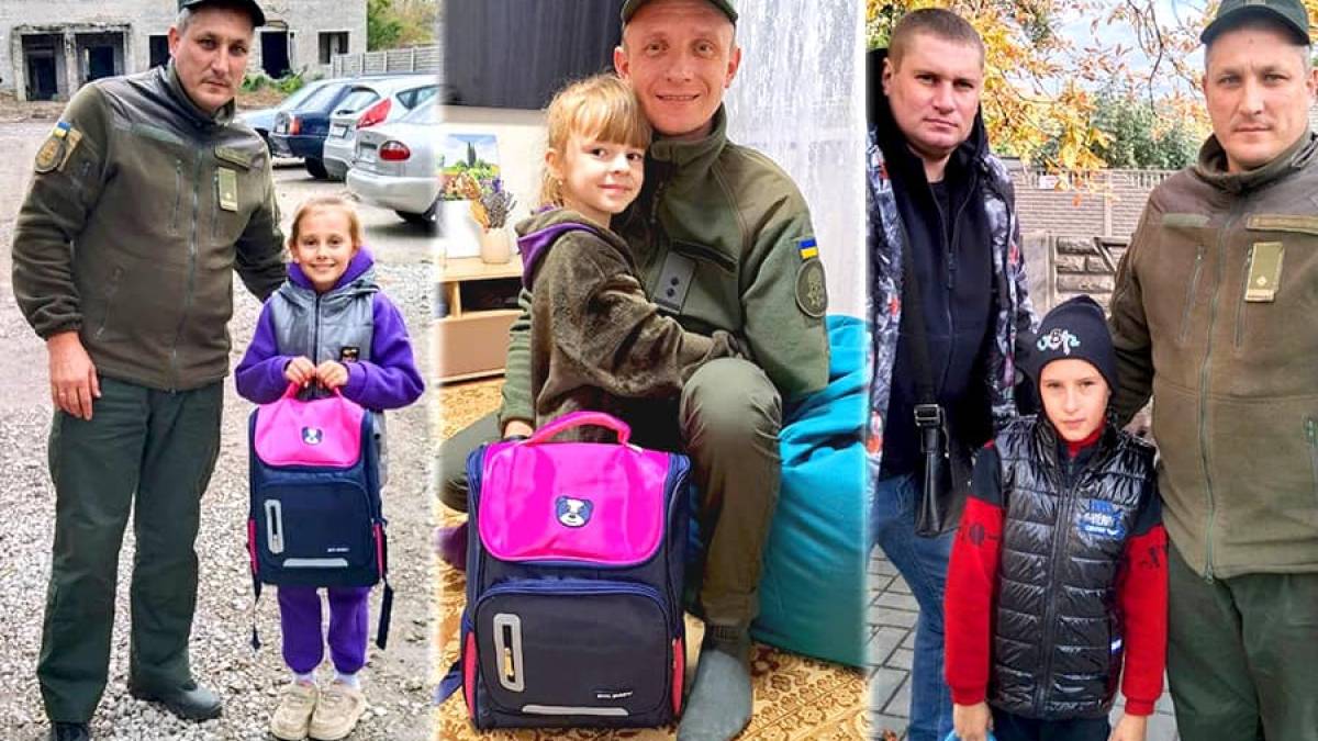 У Запоріжжі нацгвардійці передали «набори школяра» дітям побратимів