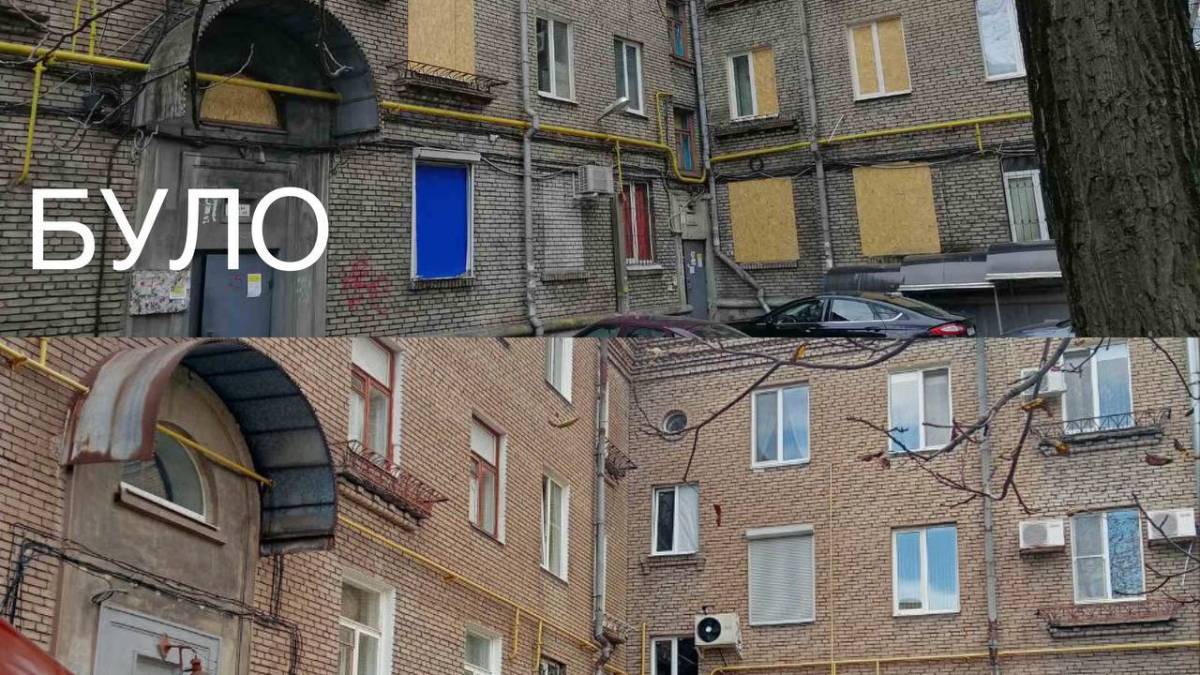 У Запоріжжі в пошкоджених обстрілами багатоповерхівках встановили вже більше двох тисяч вікон – фото