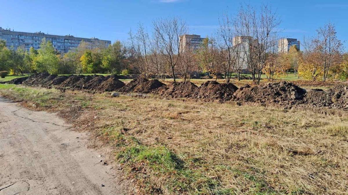 У запорізькому парку невідомі розпочали будівельні роботи – фото