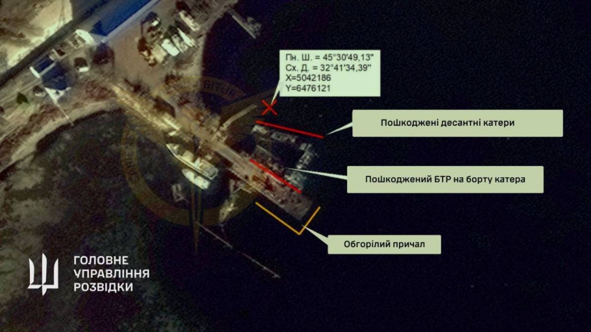Уражені в Криму десантні катери росіян пішли на дно — ГУР
