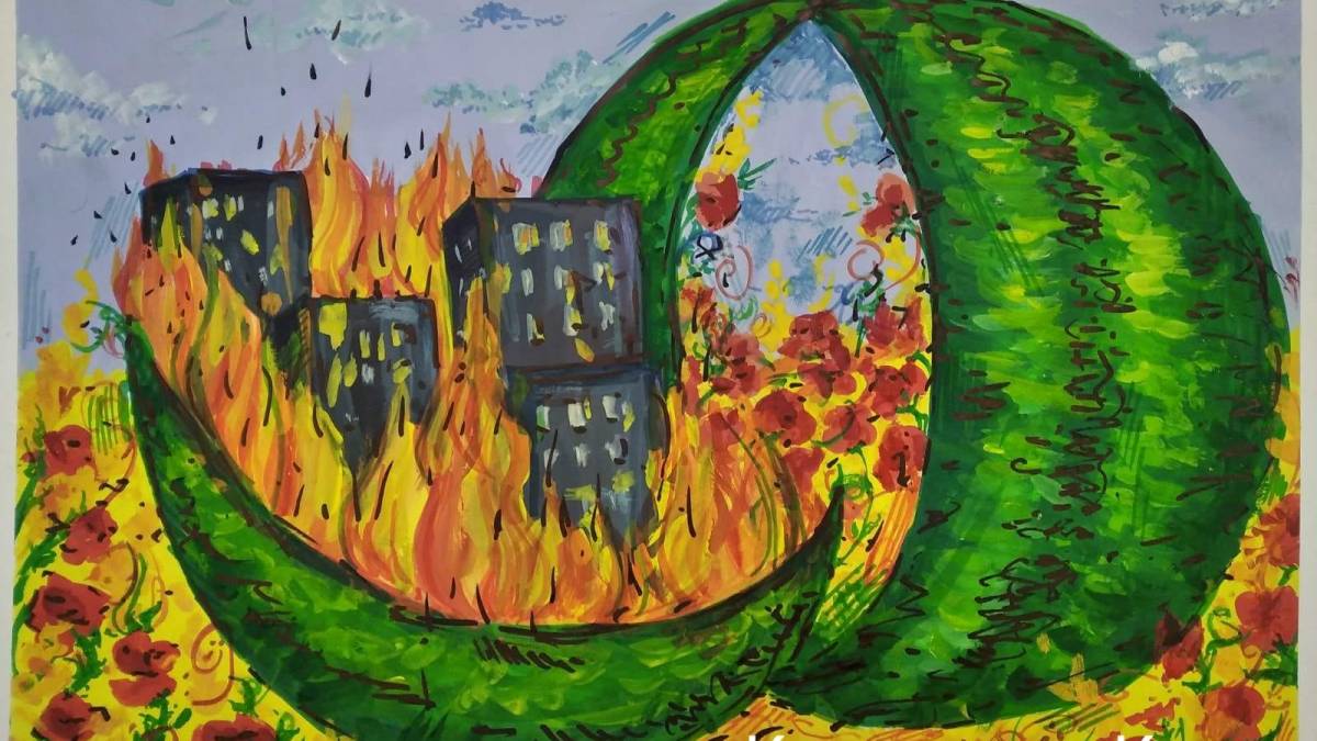 Запорізькі юні художники вшанували херсонський кавун