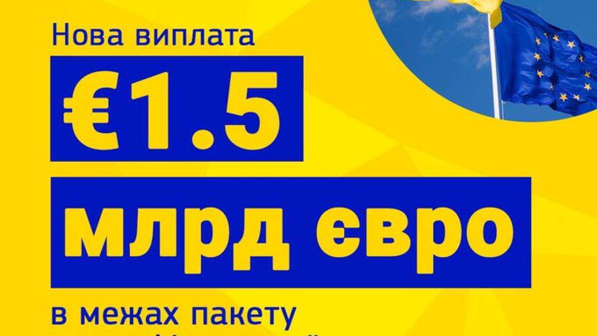 Україна отримала останні 1,5 млрд євро допомоги від ЄС з цьогорічного пакету на 18 млрд євро