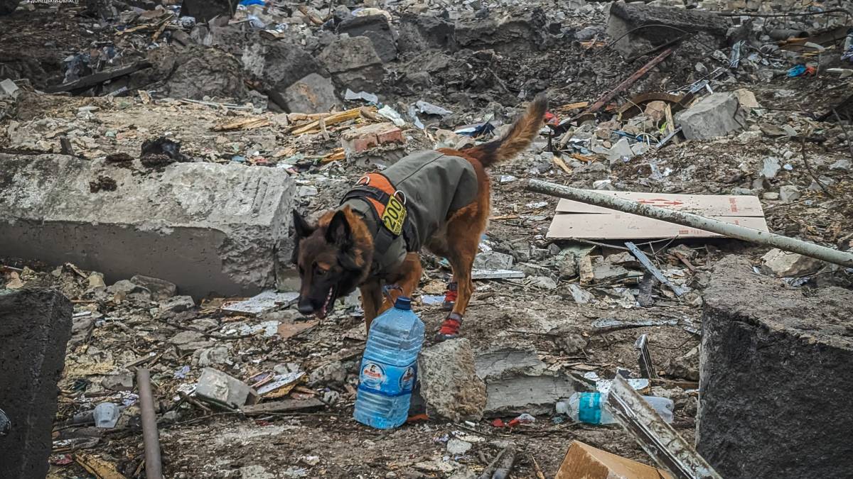 В Покровске на месте разрушенного дома спасатели нашли тело мужчины