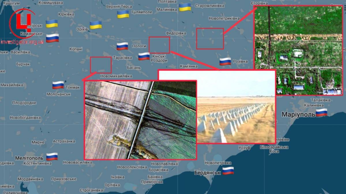 Між Запорізькою та Донецькою областями окупанти побудували десятки кілометрів нових укріплень