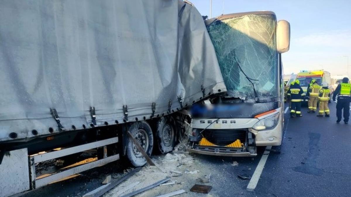 Біля кордону з Україною польський автобус з туристами врізався у фуру, 12 постраждалих
