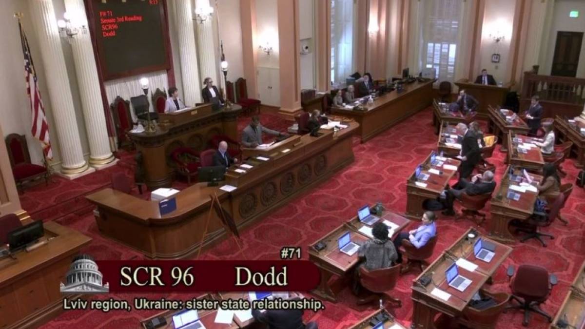 Сенат штату Каліфорнія підтримав побратимство із Львівщиною: «37 голосів «За», 0 – «Проти»