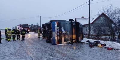 В Польше перевернулся автобус с 59 украинцами