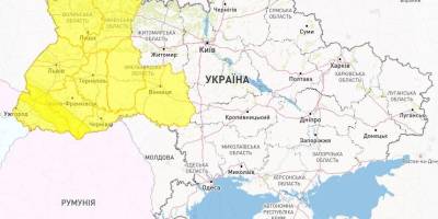 У дев’яти областях України оголошено штормове попередження