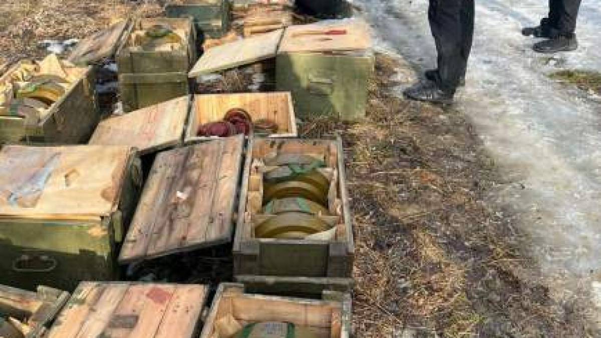 На Сумщині правоохоронці виявили чималий схрон з боєприпасами росармії – фото