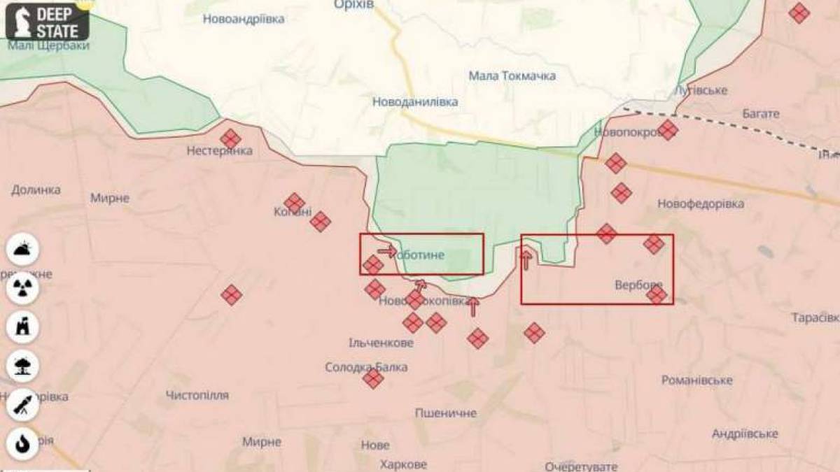 На Оріхівському  напрямку ворог намагається зрізати Роботинський виступ