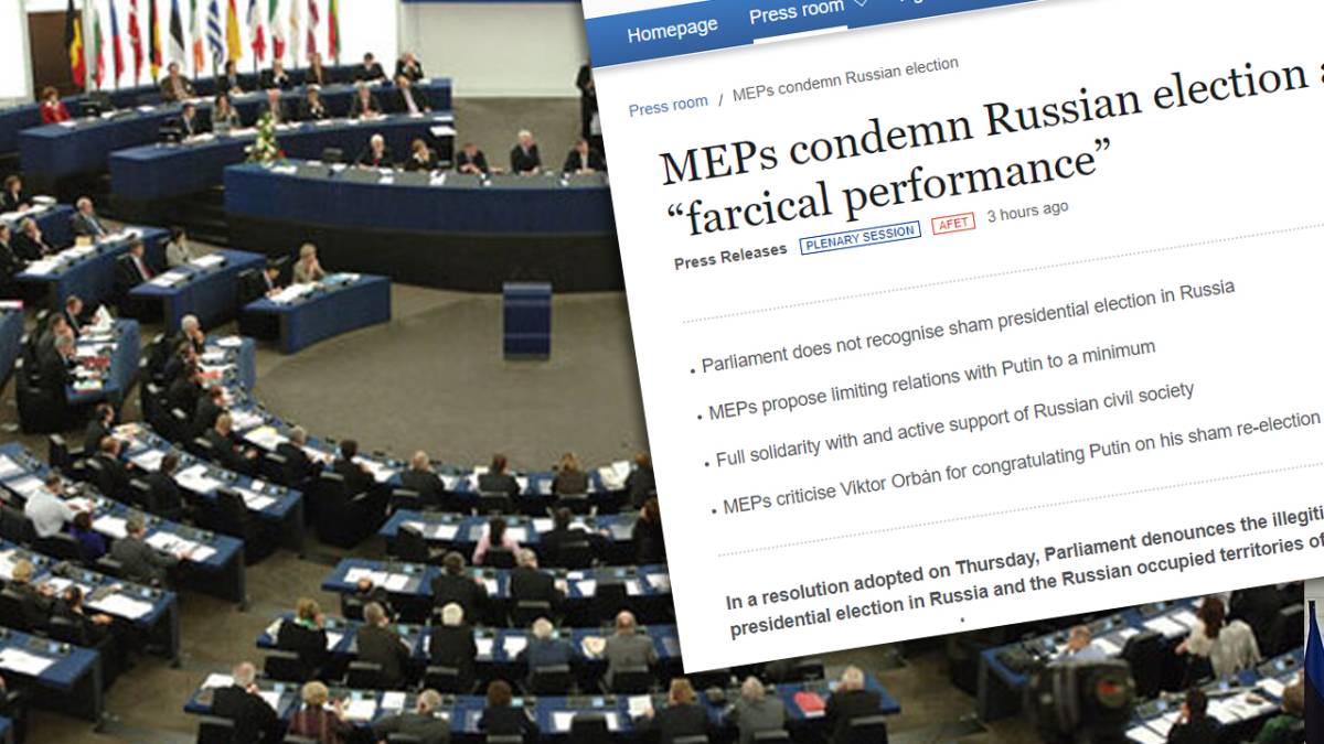 Європарламент ухвалив рішення: путін не президент, вибори нелегітимні