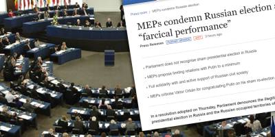 Європарламент ухвалив рішення: путін не президент, вибори нелегітимні