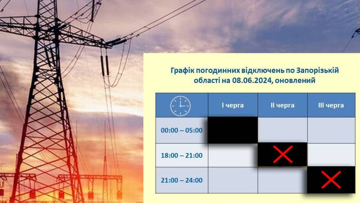 УВАГА! Зміна у графіках погодинних відключень на 08 червня