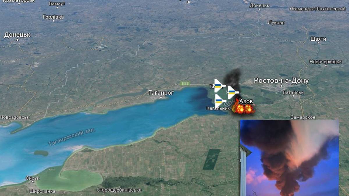 Українські БпЛА спалили нафтосховище під Ростовом (відео)
