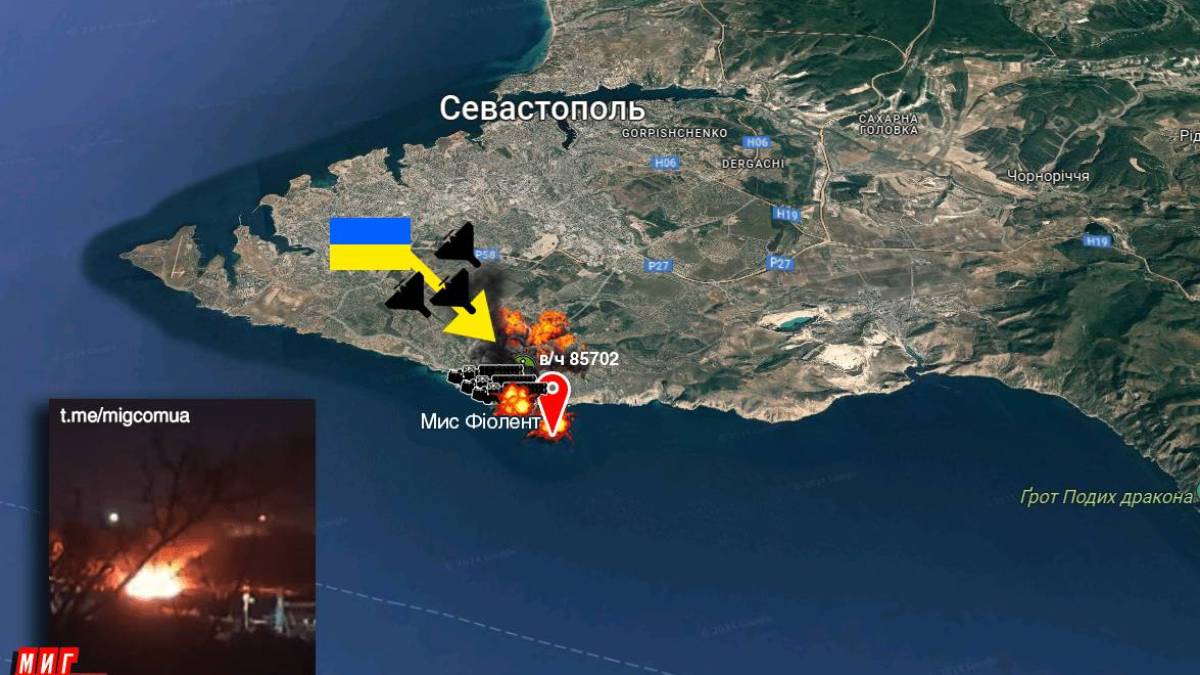 Вночі в районі мису Фіолент БпЛА ЗСУ успішно атакували дивізіон ЗРК С-400/С-300
