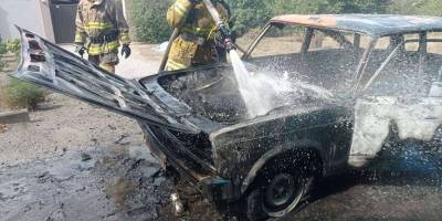 У Запоріжжі через спеку згорів автомобіль