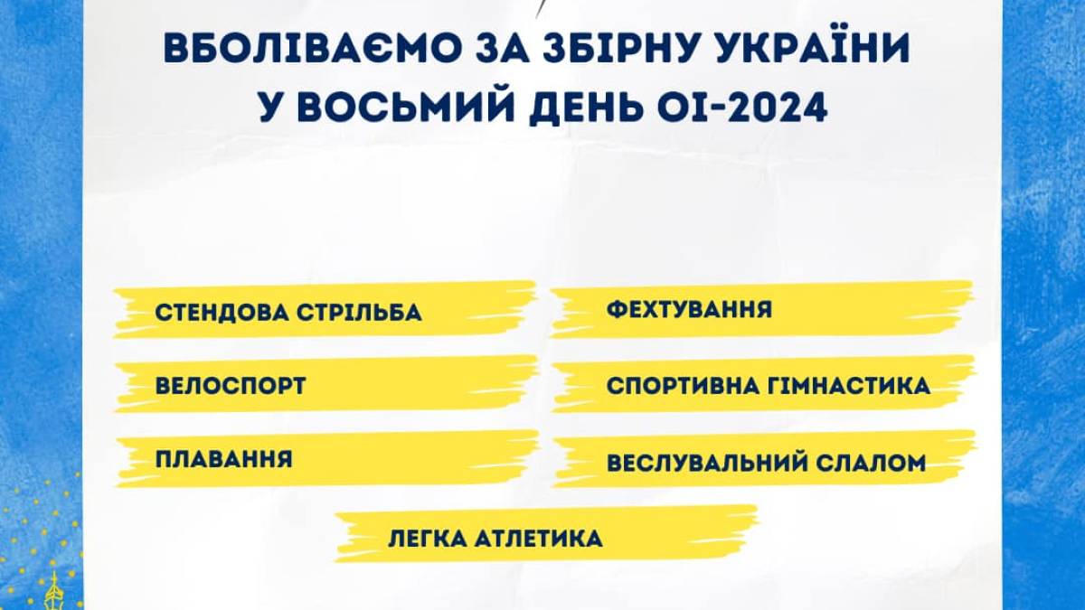Олімпіада-2024. В суботу українці змагатимуться у семи видах спорту: розклад змагань за київським часом