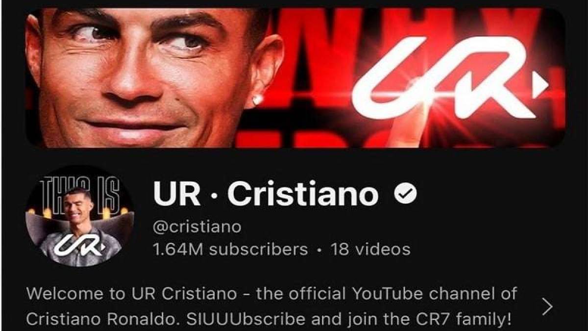 Рекорд: YouTube-канал Кріштіану Роналду отримав мільйон підписників за півтори години