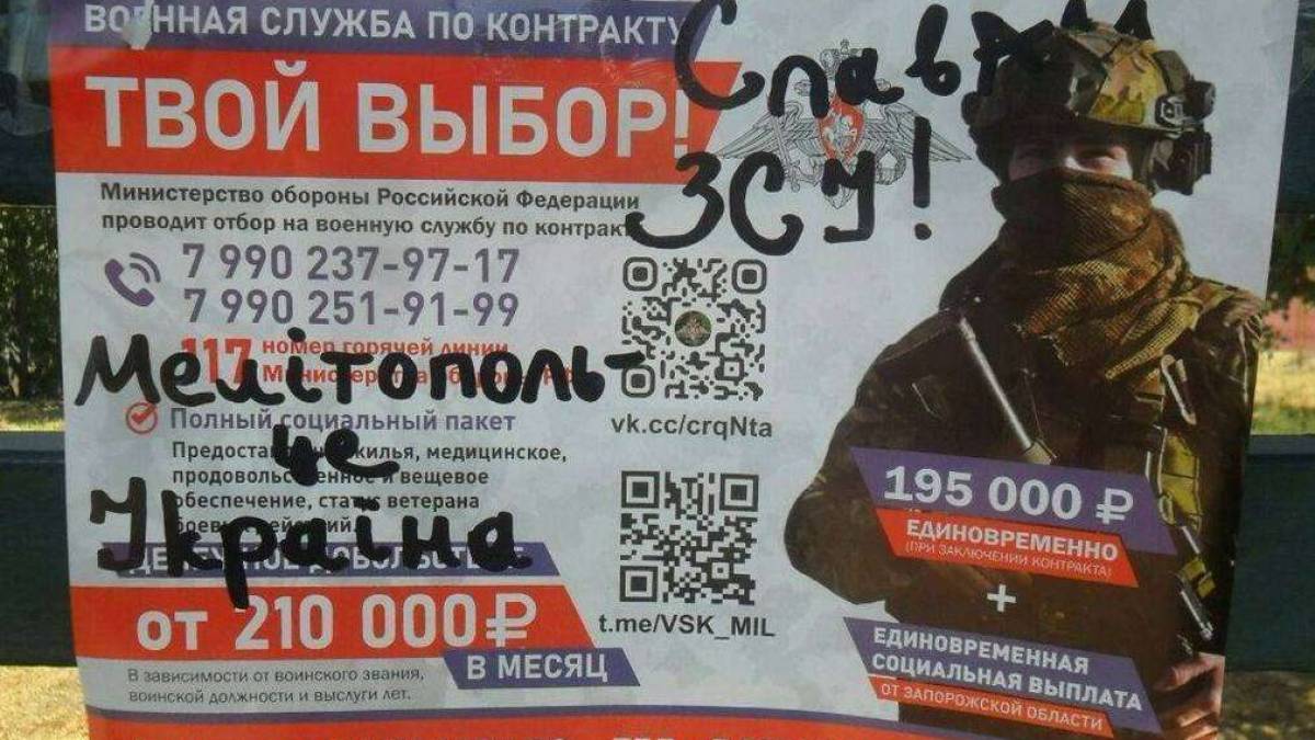 Партизани нагадали окупантам, що Мелітополь – це Україна