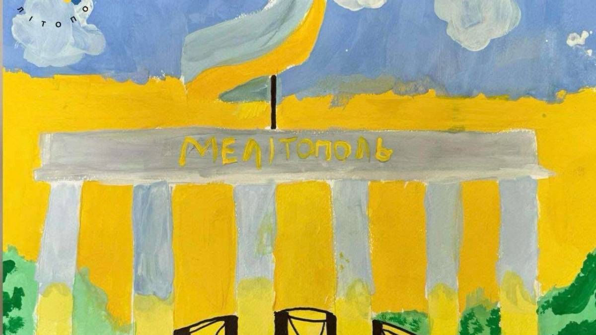 Мелітопольська дівчинка намалювала картину для воїнів на Запоріжжі
