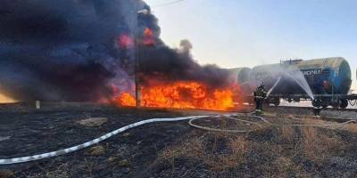 На Запоріжжі наші БПЛА спалили 3 цистерни з паливом ворога