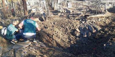 російські снаряди влучили в Запорізьке міське кладовище
