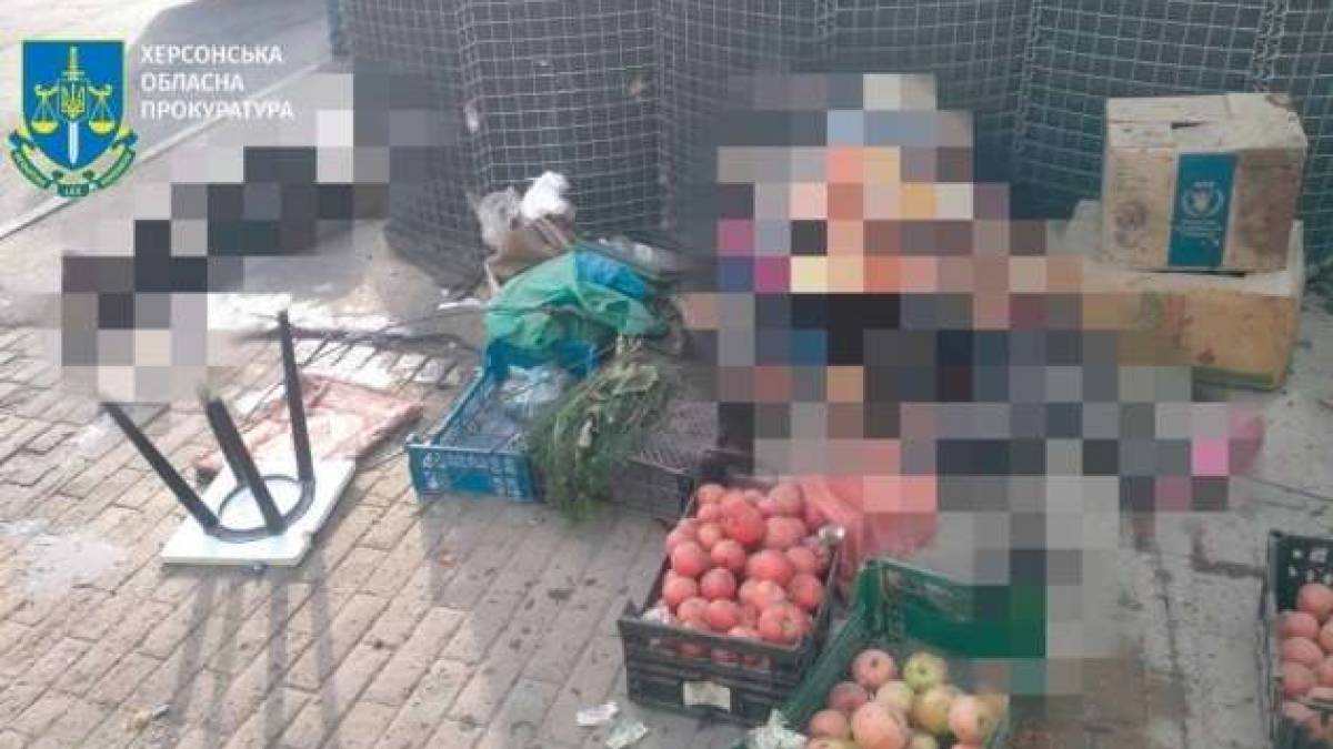 Обстріл ринку в Херсоні: наразі відомо про шістьох загиблих і шістьох поранених (оновлено)