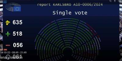 Європарламент схвалив виділення Україні €35 млрд кредиту за рахунок заморожених активів рф