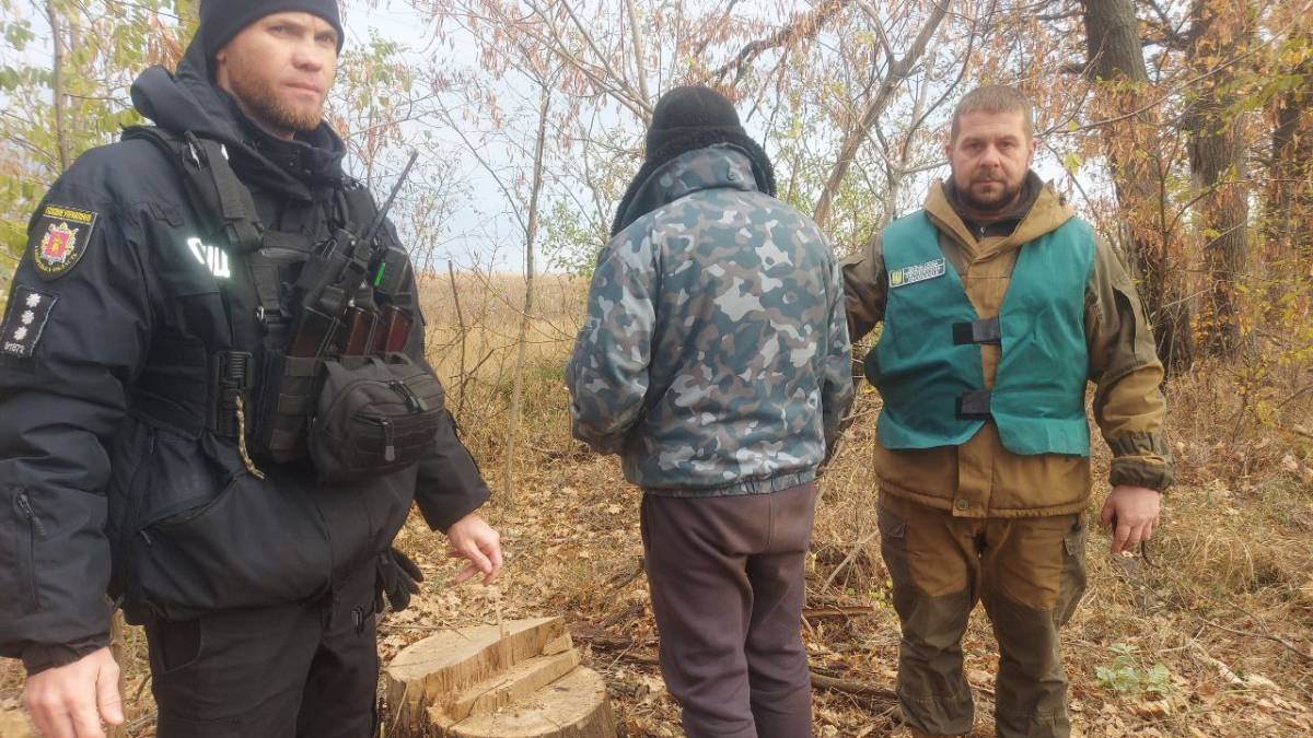 Екологічні інспектори затримали порушника за незаконне знищення дуба на Запоріжжі