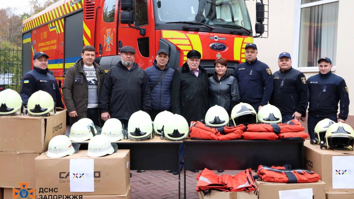 На Запоріжжі пожежники двох сільських громад отримали спорядження з Німеччини