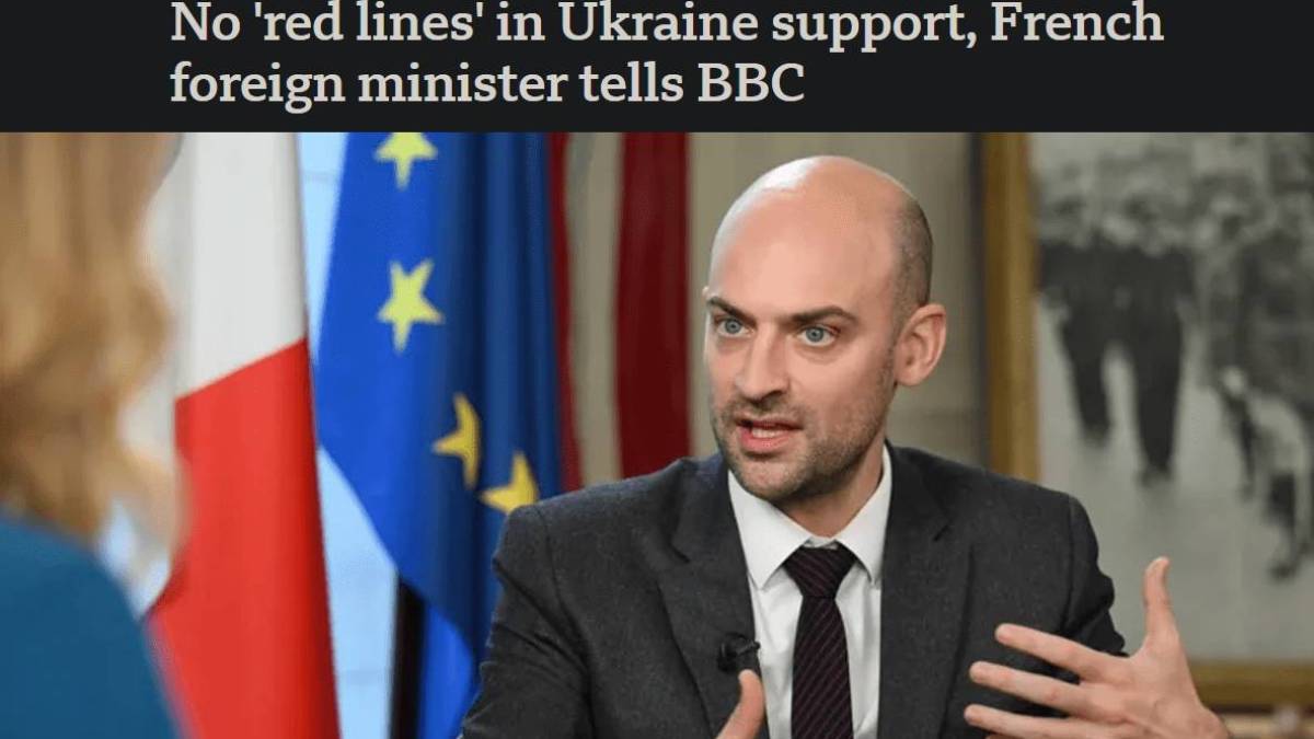 Жодних “червоних ліній” у підтримці України – міністр закордонних справ Франції