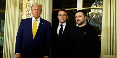 В Елисейском дворце проходит встреча Зеленского с Трампом и Макроном